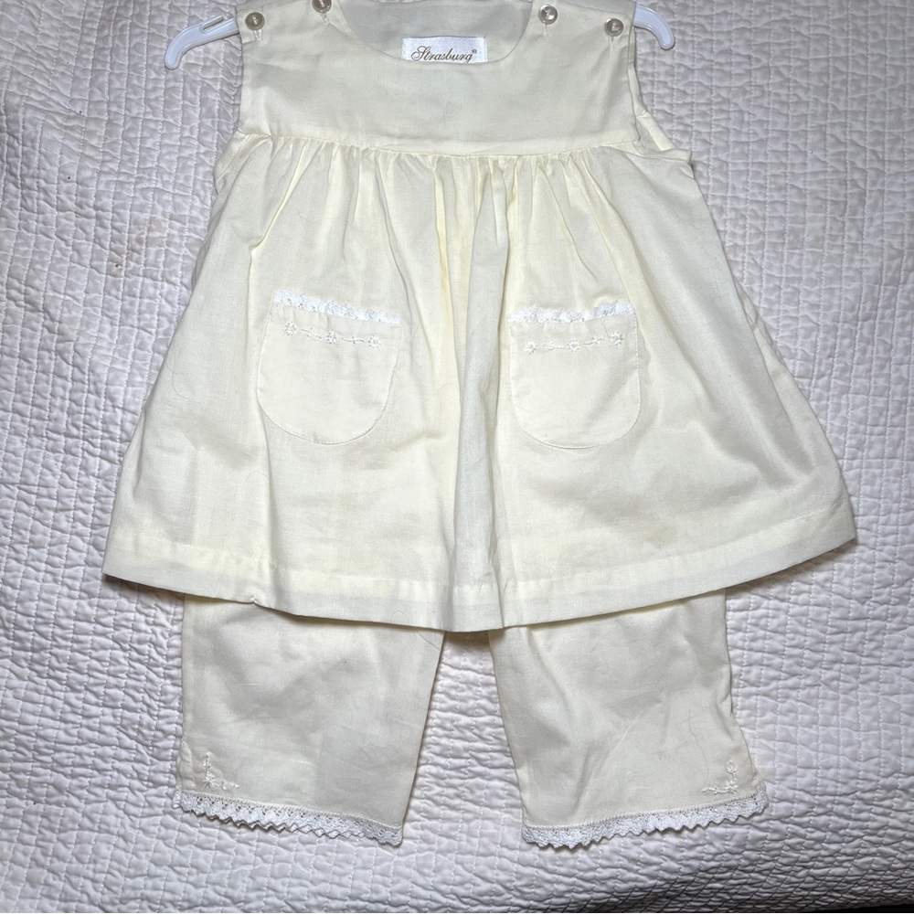 STRASBURG special occasion toddler pants set Yellow Size 2 yr NWOT